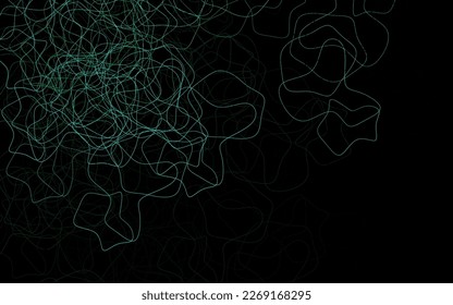 Dark Green vector background with abstract shapes. Decorative design in abstract style with random forms. Background for a cell phone.