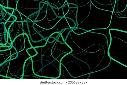 Dark Green vector background with abstract shapes. Decorative design in abstract style with random forms. Simple design for your web site.