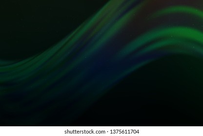 Dark Green vector background with astronomical stars. Shining colored illustration with bright astronomical stars. Template for cosmic backgrounds.