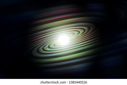 Dark Green vector background with astronomical stars. Glitter abstract illustration with colorful cosmic stars. Smart design for your business advert.