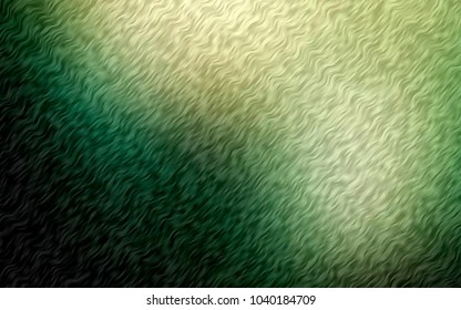 Dark Green vector background with bent ribbons. A completely new color illustration in marble style. Brand-new design for your ads, poster, banner.