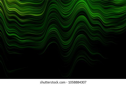 Dark Green vector background with bent ribbons. Creative illustration in halftone marble style with gradient. The elegant pattern for brand book.