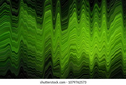 Dark Green vector background with bent lines. Creative illustration in halftone marble style with gradient. A completely new marble design for your business.