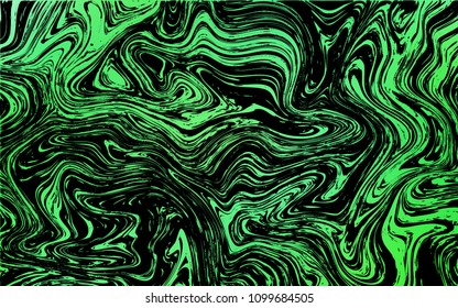 Dark Green vector background with bent lines. An elegant bright illustration with gradient. Brand-new design for your ads, poster, banner.