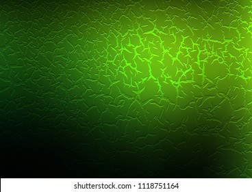 Dark Green vector background with bent ribbons. Blurred geometric sample with gradient bubbles.  Marble design for your web site.