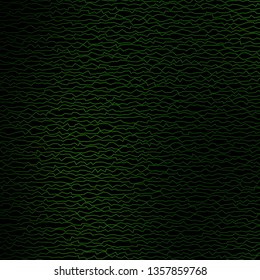 Dark Green vector background with bent lines. Gradient illustration in simple style with bows. Template for your UI design.