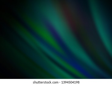 Dark Green vector background with bent ribbons. A completely new color illustration in marble style. Marble design for your web site.