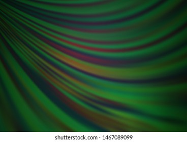 Dark Green vector background with bent lines. Geometric illustration in marble style with gradient.  Marble design for your web site.