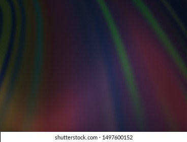 Dark Green vector background with bent ribbons. Creative illustration in halftone marble style with gradient. The best blurred design for your business.