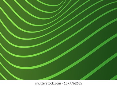 Dark Green vector background with bent ribbons. Creative geometric illustration in Origami style with gradient. Pattern for your business design.