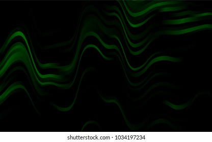 Dark Green vector background with bubble shapes. Modern gradient abstract illustration with bandy lines. Marble style for your business design.