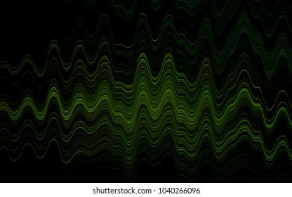 Dark Green vector background with bubble shapes. Glitter abstract illustration with wry lines. The best blurred design for your business.