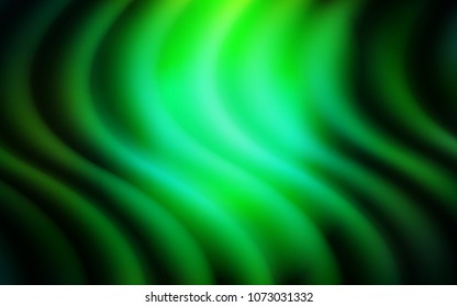 Dark Green vector background with bubble shapes. Blurred geometric sample with gradient bubbles.  The elegant pattern for brand book.
