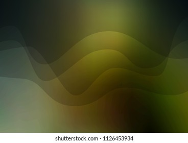 Dark Green vector background with bubble shapes. A completely new color illustration in marble style. The template for cell phone backgrounds.