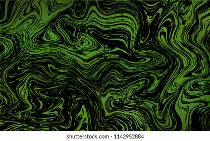 Dark Green vector background with bubble shapes. Glitter abstract illustration with wry lines. Brand-new design for your ads, poster, banner.