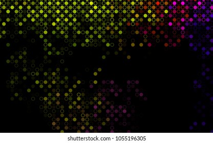 Dark Green vector  background with bubbles. Beautiful colored illustration with blurred circles in nature style. Beautiful design for your business natural advert.