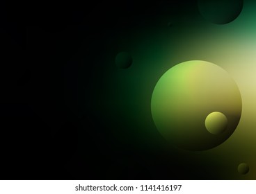 Dark Green vector background with bubbles. Blurred decorative design in abstract style with bubbles. Completely new template for your brand book.