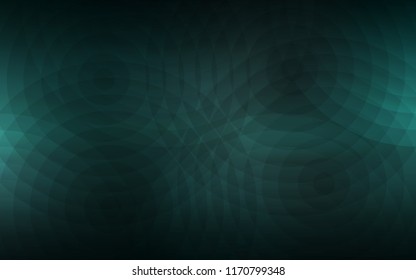 Dark Green vector background with bubbles. Illustration with set of shining colorful abstract circles. Completely new template for your brand book.