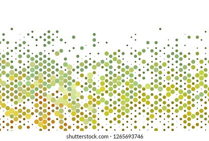 Dark Green vector background with bubbles. Modern abstract illustration with colorful water drops. Pattern of water, rain drops.