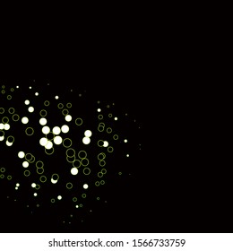 Dark Green vector background with bubbles. Glitter abstract illustration with colorful drops. Pattern for wallpapers, curtains.