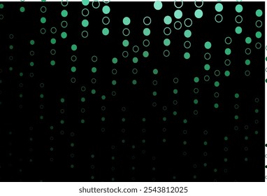 Dark Green vector background with bubbles. Blurred bubbles on abstract background with colorful gradient. Design for posters, banners.