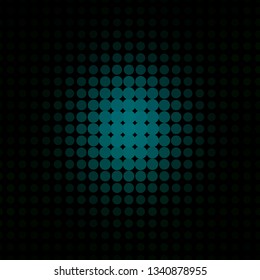 Dark Green vector background with circles. Abstract decorative design in gradient style with bubbles. Pattern for booklets, leaflets.