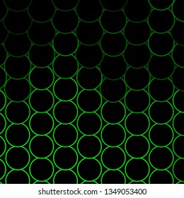 Dark Green vector background with circles. Abstract decorative design in gradient style with bubbles. Design for your commercials.