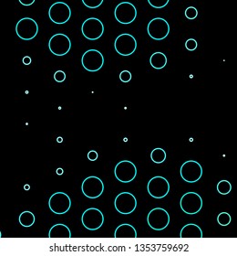 Dark Green vector background with circles. Illustration with set of shining colorful abstract spheres. New template for your brand book.