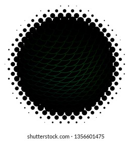 Dark Green vector background with circles. Colorful illustration with gradient dots in nature style. Pattern for business ads.