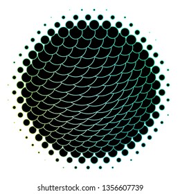 Dark Green vector background with circles. Abstract illustration with colorful spots in nature style. New template for your brand book.