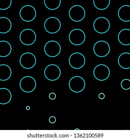 Dark Green vector background with circles. Abstract decorative design in gradient style with bubbles. New template for your brand book.