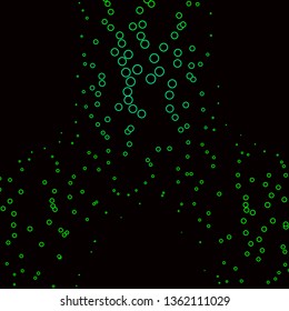 Dark Green vector background with circles. Colorful illustration with gradient dots in nature style. Design for your commercials.