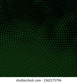 Dark Green vector background with circles. Abstract colorful disks on simple gradient background. Design for posters, banners.