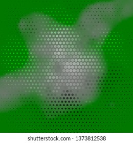 Dark Green vector background with circles. Abstract illustration with colorful spots in nature style. New template for your brand book.