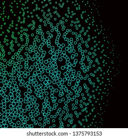 Dark Green vector background with circles. Colorful illustration with gradient dots in nature style. Design for posters, banners.