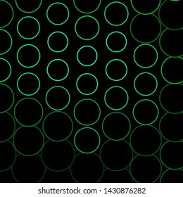 Dark Green vector background with circles. Modern abstract illustration with colorful circle shapes. Pattern for booklets, leaflets.
