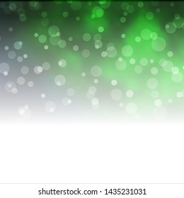 Dark Green vector background with circles. Glitter abstract illustration with colorful drops. Pattern for wallpapers, curtains.