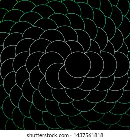 Dark Green vector background with circles. Modern abstract illustration with colorful circle shapes. Pattern for business ads.