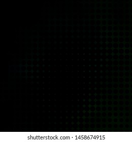 Dark Green vector background with circles. Illustration with set of shining colorful abstract spheres. Design for your commercials.