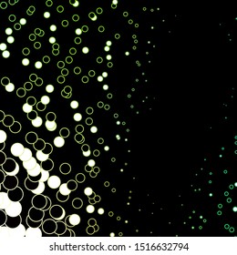 Dark Green vector background with circles. Abstract decorative design in gradient style with bubbles. Pattern for websites, landing pages.