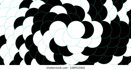 Dark Green vector background with circles. Glitter abstract illustration with colorful drops. Pattern for websites, landing pages.