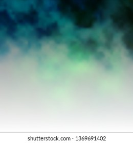 Dark Green vector background with clouds. Gradient illustration with colorful sky, clouds. Template for websites.