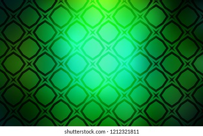 Dark Green vector background with colored stars. Glitter abstract illustration with colored stars. Pattern for websites, landing pages.