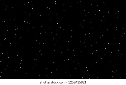 Dark Green vector background with colored stars. Decorative shining illustration with stars on abstract template. The pattern can be used for new year ad, booklets.