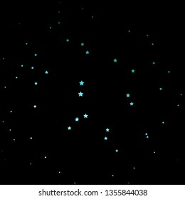 Dark Green vector background with colorful stars. Blur decorative design in simple style with stars. Pattern for websites, landing pages.