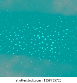 Dark Green vector background with colorful stars. Modern geometric abstract illustration with stars. Pattern for websites, landing pages.