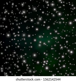 Dark Green vector background with colorful stars. Decorative illustration with stars on abstract template. Pattern for wrapping gifts.