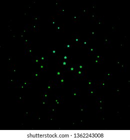 Dark Green vector background with colorful stars. Colorful illustration in abstract style with gradient stars. Design for your business promotion.