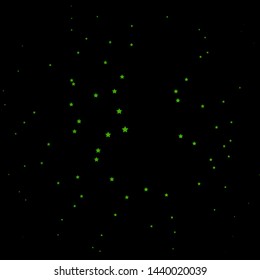 Dark Green vector background with colorful stars. Decorative illustration with stars on abstract template. Theme for cell phones.