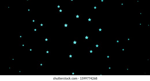 Dark Green vector background with colorful stars. Modern geometric abstract illustration with stars. Design for your business promotion.